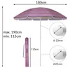 KINGSLEEVE® Ombrellone Spiaggia 180cm UV50+ Inclinabile Anteprima dell’immagine prodotto 6