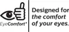 A graphic with an eye icon, a thumbs-up icon, and text indicating "EyeComfort" and "Designed for the comfort of your eyes." Produktbild-Vorschau