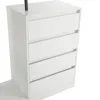 A white dresser with four drawers and a black pole extending from the top. Anteprima dell’immagine prodotto
