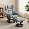 HOMCOM Relaxsessel mit Hocker, 360° drehbarer Liegesessel Produktbild-Vorschau 2