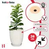 KOTARBAU® Doniczka na rosliny ze spodkiem Biala ? 26 cm Podgląd zdjęcia produktu 4