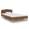 vidaXL Bettgestell Braun Wildleder-Optik 90x200 cm -  Produktbild-Vorschau 16
