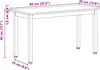 Bank Weiß 80 x 35 x 45 cm Massives Kiefernholz Produktbild-Vorschau 10