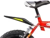 A close-up view of the rear of a red children's bicycle, focusing on the fender and seat. Podgląd zdjęcia produktu