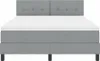 vidaXL Boxspringbett mit Kopfteil Hellgrau 160 x 200 cm Produktbild-Vorschau 7