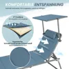 Sonnenliege klappbar – Gartenliege aus Aluminium mit 5-fach Produktbild-Vorschau 4