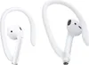 Two white silicone ear hooks designed to hold earbuds, shown against a white background. Produktbild-Vorschau