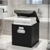 2 Stück Schwarz Faltbox 25 x 25 x 25 cm Aufbewahrungsbox Produktbild-Vorschau 4