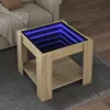vidaXL Table basse LED Chêne Sonoma 53x53x45 cm Matériau Voir les images du produit 2