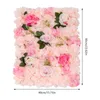 A close-up of a pink floral wall decoration with dimensions indicated. Podgląd zdjęcia produktu