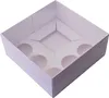 Krabica na muffiny a koláče, 23 x 23 x 10 cm, biela a Náhľad obrázku produktu 1