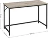 VASAGLE Schreibtisch Computertisch 120x60x75cm schmaler Produktbild-Vorschau 3