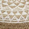 vidaXL Ručne vyrobený sedací puf biely 45x30 cm Juta Náhľad obrázku produktu 2