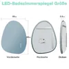 GIMBELEN Asymmetrischer Badspiegel mit Beleuchtung 60 × 45 Produktbild-Vorschau 2