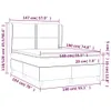 A line drawing of a boxspring bed with dimensions indicated by text and lines. Produktbild-Vorschau