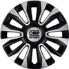 13" Zoll Radkappen Schwarz/Silber Carbon Radzierblenden Produktbild-Vorschau 1