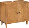 Badezimmerschrank Wandmontiert Hellbraun 62 x 33 x 58 cm Produktbild-Vorschau 1
