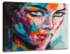Visario Leinwandbild Buntes Frauengesicht 80x60 cm – Bild Produktbild-Vorschau 1
