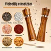 ECENCE Salz und Pfeffermühle Holz 2er Set Pfeffer und Produktbild-Vorschau 3