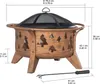 A diagram showing the dimensions of a fire pit. Produktbild-Vorschau