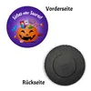 Süßes oder Saures Halloween Magnet rund mit Kürbis und Produktbild-Vorschau 2