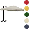 A cantilever umbrella is shown on a white background, with color swatches on the right. Anteprima dell’immagine prodotto
