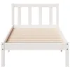 vidaXL Lit en bois massif extra-long sans matelas blanc Voir les images du produit 4