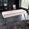 Design Sitzbank BOUTIQUE 100cm rosa Samt schwarze Produktbild-Vorschau 2