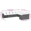 The Living Store 10-tlg. Garten-Sofagarnitur mit Kissen Produktbild-Vorschau 8