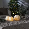 Schneeball-Kerze Snowball Echtwachs Batterie Timer warmweiß Produktbild-Vorschau 6