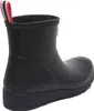 A black short boot shown from the side. Produktbild-Vorschau