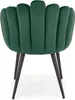 A dark green chair with black legs, shown from the back. Náhled obrázku produktu