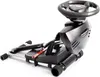 A black and silver racing wheel stand with pedals against a white background. Anteprima dell’immagine prodotto
