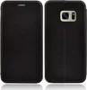 A black leather phone case shown from the front and back. Produktbild-Vorschau
