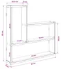 vidaXL Nástěnná police Sonoma, dubový Imitace, 60 x 11 x 60 Náhled obrázku produktu 7