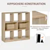 HOMCOM Bücherregal 3-stöckige Bücherregal Büroregal Produktbild-Vorschau 4