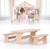 1/12 casa delle bambole in miniatura legno mobili tavolo Anteprima dell’immagine prodotto 4