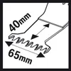 Diagram showing dimensions of a saw blade. Produktbild-Vorschau