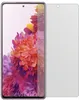 A screen protector is placed over a smartphone displaying a colorful floral wallpaper. Produktbild-Vorschau