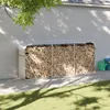 A firewood storage rack filled with logs, placed against a light-colored wall. Náhled obrázku produktu