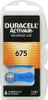 6 batterie per apparecchi acustici Duracell ActivAir 675 Anteprima dell’immagine prodotto 5