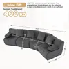 Merax Modulares Sofa 4-Sitzer aus Cordstoff, 4 frei Produktbild-Vorschau 8