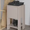 A modern nightstand with a gaming console and controllers on and inside it. Produktbild-Vorschau