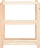 vidaXL Scaffale a 3 ripiani 80×38×90 cm in pino massiccio Anteprima dell’immagine prodotto 2
