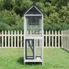 vidaXL Aviary Grey 60x58,5x160 cm borovicový masiv Náhled obrázku produktu 2