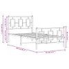 Postel s čelem a nohou kovová 90x200 cm Náhled obrázku produktu 8