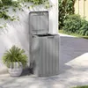 vidaXL Zewnętrzny kosz na śmieci szary 38x38x65 cm PP Podgląd zdjęcia produktu 3