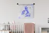 MuchoWow® Wandteppich Wandbehang Aquarell - England - Karte Produktbild-Vorschau 2