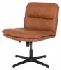 HOME DELUXE Chaise pivotante rétro LUYA – Marron/Cognac | Voir les images du produit 5