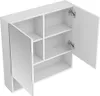 Badezimmer Hängeschrank mit Spiegel und Aussparung - Weiß - Produktbild-Vorschau 5